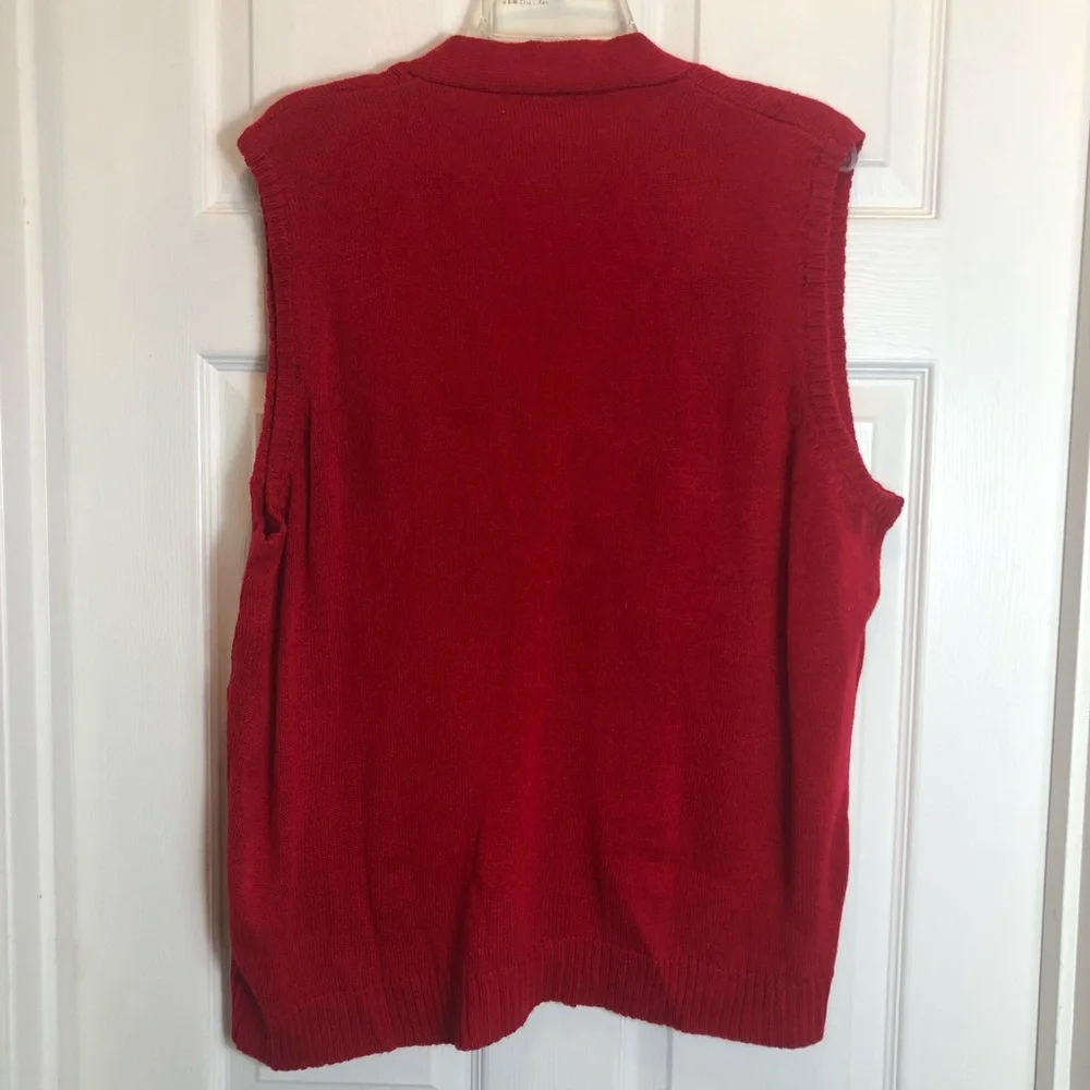 Turtle Bay Sleeveless Button Down Cable Knit Vest   Size 2XL - Picture 6 of 6